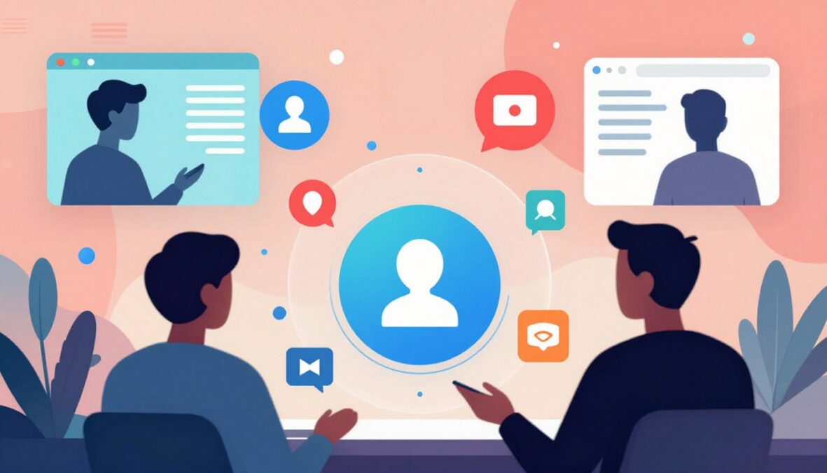 Concept illustration of faceless video content creation