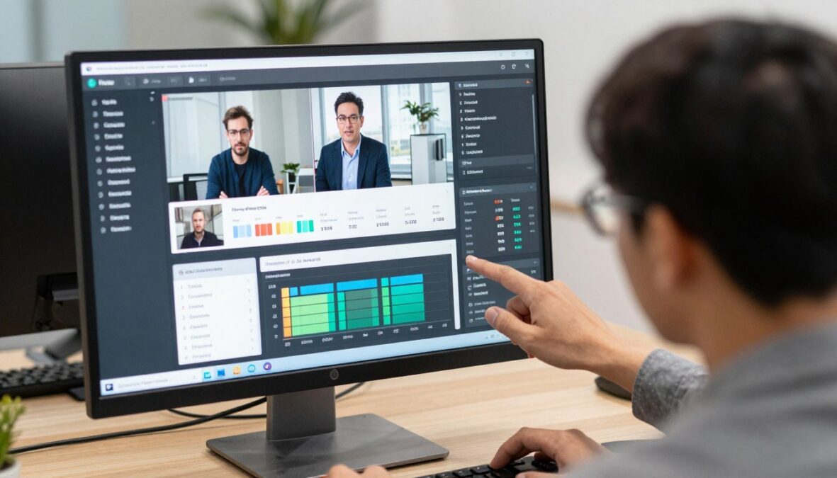 Content creator reviewing analytics and optimization strategies