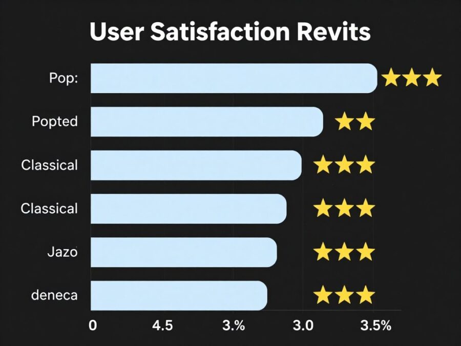 Genre-specific user satisfaction ratings comparison