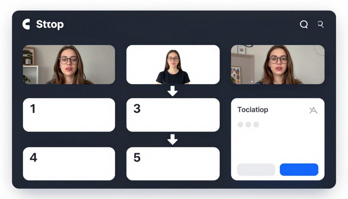 Step-by-step video creation wizard interface