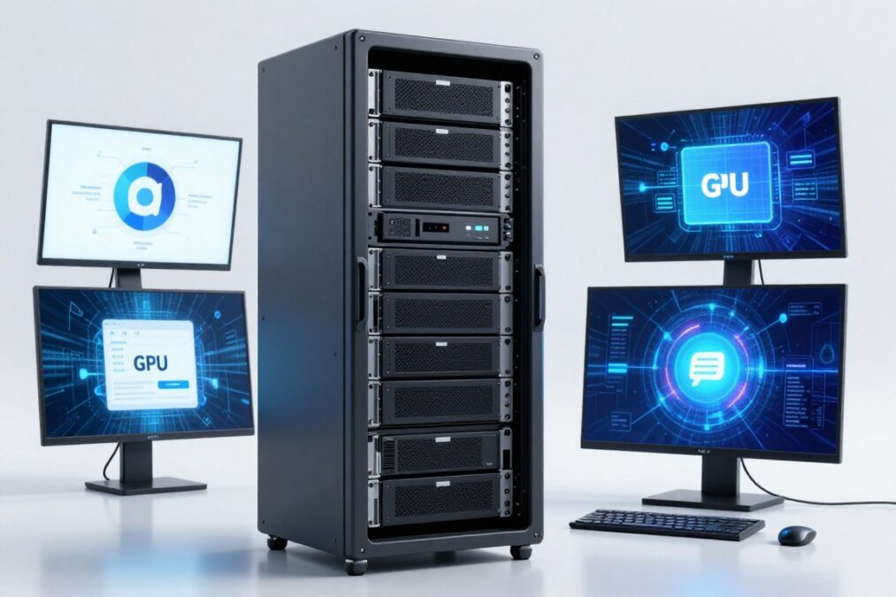 AI models running on rented GPU workers