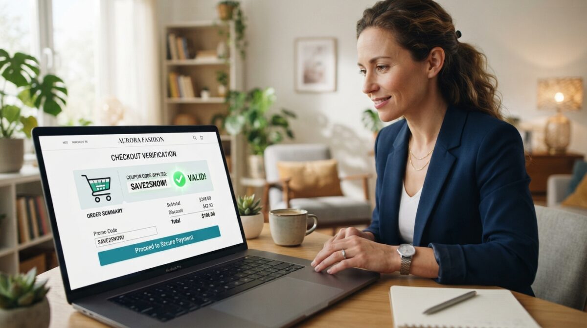 Coupon code checkout verification
