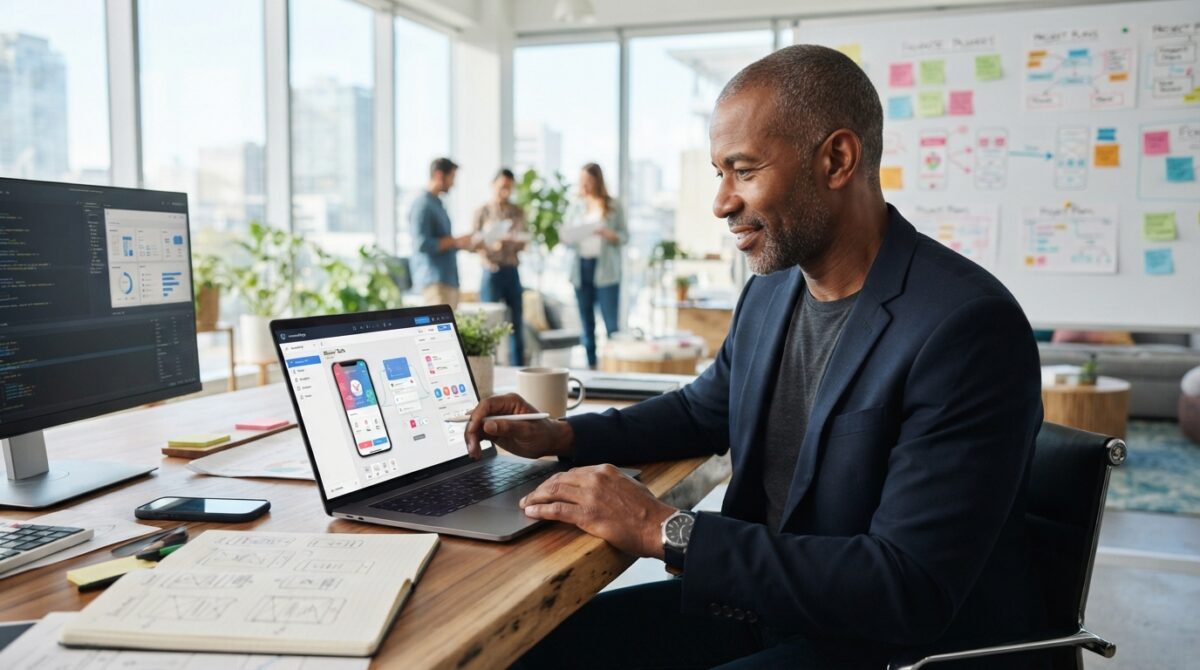 Founder testing a product idea with an app builder