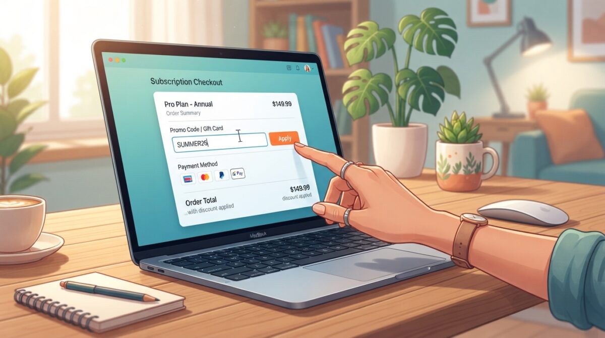 Subscription checkout steps